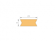 Perfil de Silicona P1228X - formato tipo Lampara - forma irregular