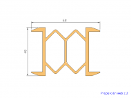 Perfil de Silicona P1258 - formato tipo Fuelle - forma irregular