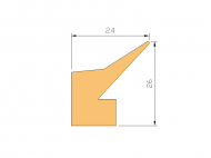 Perfil de Silicona P1258B - formato tipo Labiado - forma irregular