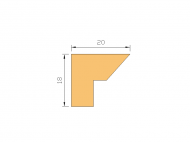 Perfil de Silicona P1263A - formato tipo L - forma irregular