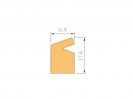 Perfil de Silicona P1270D - formato tipo Labiado - forma irregular