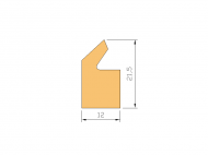 Perfil de Silicona P1270E - formato tipo Labiado - forma irregular