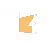 Perfil de Silicona P128 - formato tipo Labiado - forma irregular