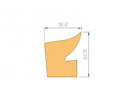 Perfil de Silicona P1296 - formato tipo Labiado - forma irregular