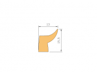 Perfil de Silicona P131 - formato tipo Labiado - forma irregular