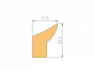 Perfil de Silicona P133 - formato tipo Labiado - forma irregular