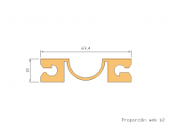 Perfil de Silicona P1393F - formato tipo Fuelle - forma irregular