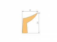 Perfil de Silicona P1413 - formato tipo Labiado - forma irregular