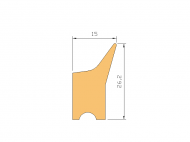 Perfil de Silicona P147C - formato tipo Labiado - forma irregular