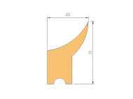 Perfil de Silicona P147TXL - formato tipo Labiado - forma irregular