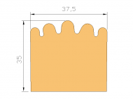 Perfil de Silicona P1488 - formato tipo D - forma irregular