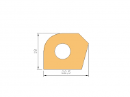 Perfil de Silicona P148AC - formato tipo D - forma irregular