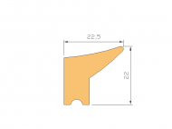 Perfil de Silicona P149B - formato tipo Labiado - forma irregular