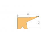 Perfil de Silicona P1519-A1 - formato tipo Labiado - forma irregular