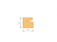 Perfil de Silicona P1527 - formato tipo Labiado - forma irregular