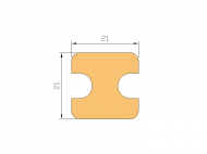 Perfil de Silicona P154A - formato tipo Lampara - forma irregular