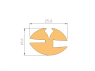 Perfil de Silicona P161 - formato tipo Lampara - forma irregular