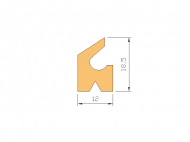 Perfil de Silicona P1612B - formato tipo Labiado - forma irregular