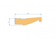Perfil de Silicona P1612BJ - formato tipo Autoclave - forma irregular