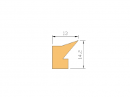 Perfil de Silicona P1612C - formato tipo Labiado - forma irregular