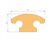 Perfil de Silicona P1612H - formato tipo Lampara - forma irregular