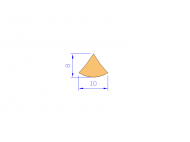 Perfil de Silicona P162 - formato tipo Triangulo - forma regular
