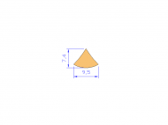 Perfil de Silicona P162B - formato tipo Triangulo - forma regular