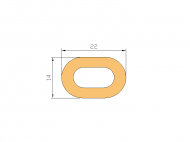 Perfil de Silicona P1667A - formato tipo Tubo - forma irregular