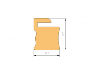 Perfil de Silicona P1697 - formato tipo Labiado - forma irregular