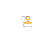 Perfil de Silicona P1702 - formato tipo Perfil de Silicona plano con Burbuja - forma irregular