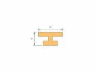 Perfil de Silicona P1715 - formato tipo Lampara - forma irregular