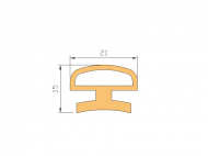 Perfil de Silicona P175AA - formato tipo Lampara - forma irregular