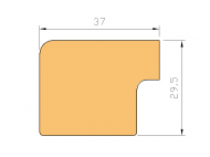 Perfil de Silicona P175AB - formato tipo Labiado - forma irregular