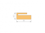 Perfil de Silicona P175C - formato tipo Labiado - forma irregular