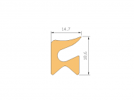 Perfil de Silicona P175M - formato tipo Labiado - forma irregular