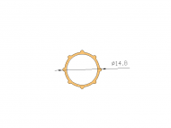 Perfil de Silicona P175S - formato tipo Tubo - forma irregular