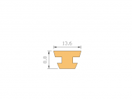 Perfil de Silicona P175X - formato tipo Lampara - forma irregular