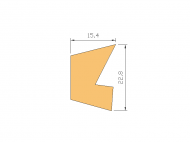 Perfil de Silicona P1775A - formato tipo Labiado - forma irregular