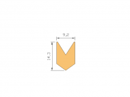 Perfil de Silicona P177A - formato tipo Cuernos - forma irregular