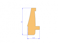 Perfil de Silicona P1794C - formato tipo Autoclave - forma irregular