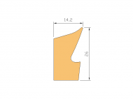 Perfil de Silicona P1861 - formato tipo Labiado - forma irregular