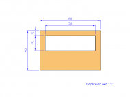 Perfil de Silicona P1895D - formato tipo Rectangulo - forma regular