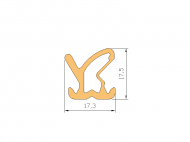 Perfil de Silicona P1904A - formato tipo Lampara - forma irregular