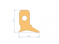 Perfil de Silicona P1904IL - formato tipo Tubo - forma irregular