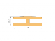 Perfil de Silicona P1906B - formato tipo Lampara - forma irregular