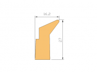 Perfil de Silicona P1A - formato tipo Labiado - forma irregular