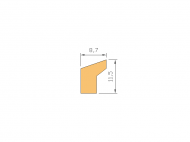 Perfil de Silicona P203B - formato tipo Labiado - forma irregular