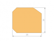 Perfil de Silicona P20630A - formato tipo D - forma irregular