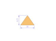 Perfil de Silicona P20711J - formato tipo Triangulo - forma regular
