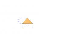 Perfil de Silicona P20711K - formato tipo Triangulo - forma regular